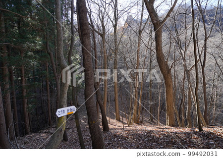從三方界線附近看到的妙義湖里妙義嶺上游的藥久山方向 2022年11月25日 從三方界線附近看到的妙義湖里妙義嶺上游的藥久山方向 2022年11月25日 99492031