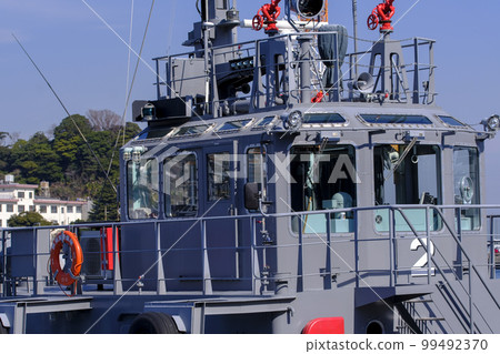 Scenery of Nagaura Port, tugboat Scenery of Nagaura Port, tugboat 99492370
