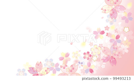 Gentle cherry blossom background illustration Gentle cherry blossom background illustration 99493213