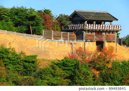 [Okayama Prefecture] Kinojo West Gate in Sunny Weather 99493641