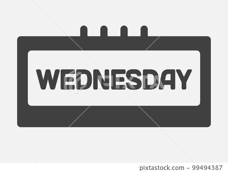 Template icon page calendar, day of week Wednesday Template icon page calendar, day of week Wednesday 99494387