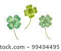 Four-leaf clover watercolor illustration 99494495