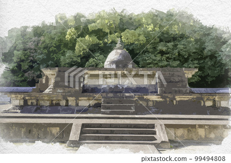 水彩風格的 Toshodai-ji Kaidan,奈良縣奈良市 水彩風格的 Toshodai-ji Kaidan,奈良縣奈良市 99494808