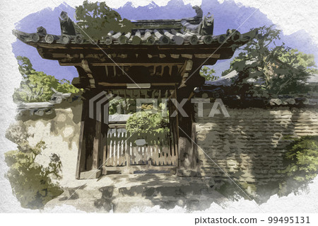 奈良縣奈良市中古堂水彩風格的東招大寺 奈良縣奈良市中古堂水彩風格的東招大寺 99495131