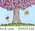 big tree and two butterflies big tree and two butterflies 99495146