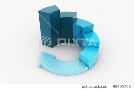 3d rendered Business graph in white background 3d rendered Business graph in white background 99495760