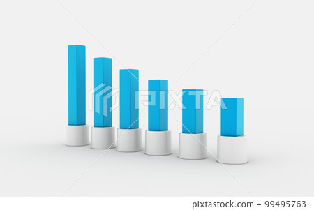 3d rendered Business graph in white background 99495763