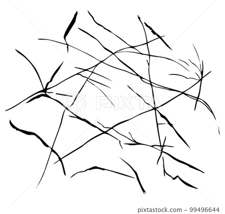 Ice crack realistic sketch Black line isolated no white. Fissure broken earth effect transparent background. Icy scratches. Lightning flat doodle. Kintsugi craquelure Japanize art Vector illustration Ice crack realistic sketch Black line isolated no white. Fissure broken earth effect transparent background. Icy scratches. Lightning flat doodle. Kintsugi craquelure Japanize art Vector illustration 99496644