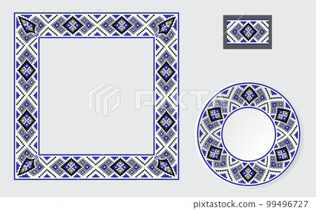 Set of Ethnic ornament pattern brushes Set of Ethnic ornament pattern brushes 99496727
