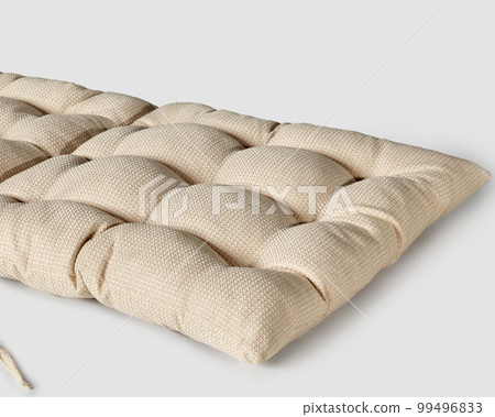 Soft beige Scandinavian style chair cushion from natural fabric Soft beige Scandinavian style chair cushion from natural fabric 99496833
