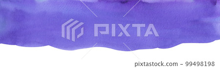 Watercolor purple background. Isolated violet aquarelle backdrop with space for text. Stains on paper. 99498198