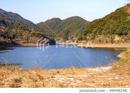 福岡縣中川市，冬季的南畑大壩 99498246