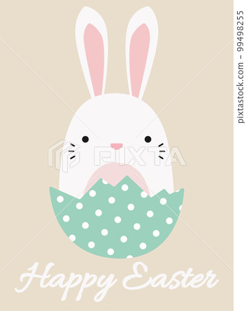 Happy Easter postcard. Easter Bunny. Vector postcard for Easter 99498255