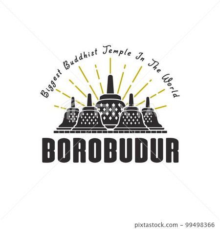 Simple Borobudur Temple Logo Vector Design 99498366