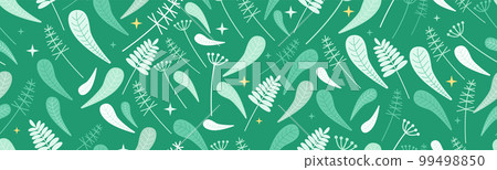Tropical leaf green wallpaper, seamless pattern, background. Luxury nature leaves template design 99498850
