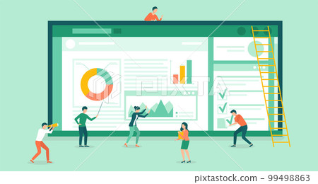 Business school or courses, project results meeting. Corporate training for professional employees 99498863