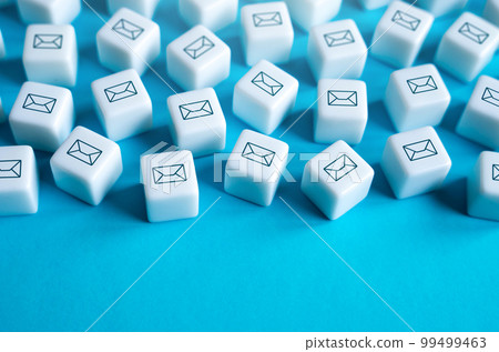 Lots of blocks with envelopes. Mail correspondence. Customer service CRM. Contacts and communication. Large amount of unsorted mail. Optimization of work and systematization of incoming messages. Lots of blocks with envelopes. Mail correspondence. Customer service CRM. Contacts and communication. Large amount of unsorted mail. Optimization of work and systematization of incoming messages. 99499463