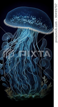 summer sea jellyfish illustration 99499797