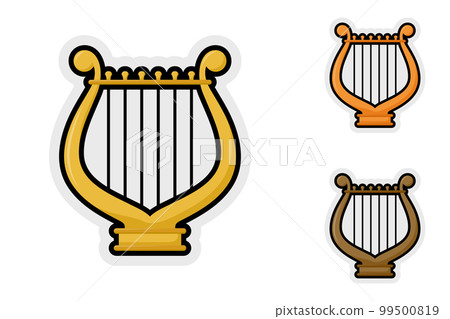 Note sticker set with Harp Note sticker set with Harp 99500819