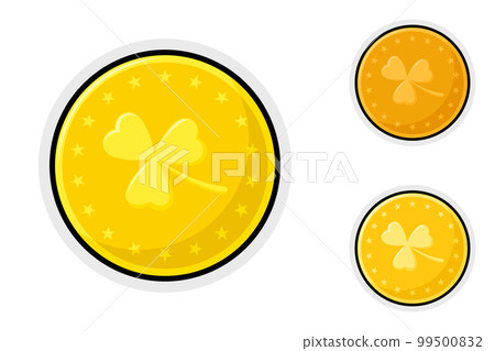 Note sticker set with Clover Coin 99500832