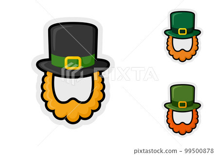 Note sticker set with Leprechaun Hat and Beard 99500878