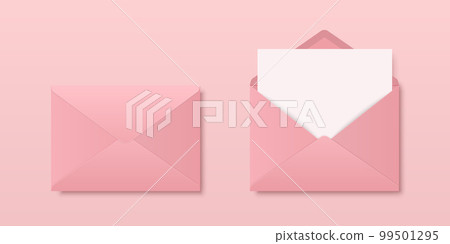 Vector Realistic Blank Pink Closed, Opened Envelopes with Letter Inside. Folded, Unfolded White Envelope Icon, Mockup Set Closeup Isolated. Message, Alert, Congratulations, Surprise, Secret Concept Vector Realistic Blank Pink Closed, Opened Envelopes with Letter Inside. Folded, Unfolded White Envelope Icon, Mockup Set Closeup Isolated. Message, Alert, Congratulations, Surprise, Secret Concept 99501295