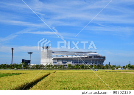 Eco stadium and rural scenery (Niigata Prefecture) 99502329