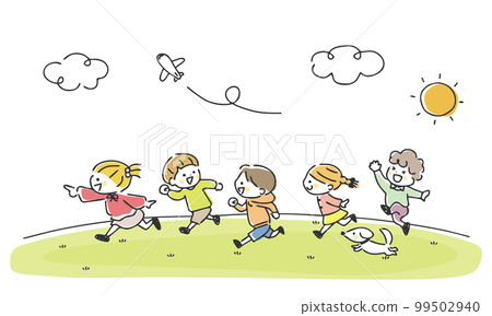 children running outside 99502940
