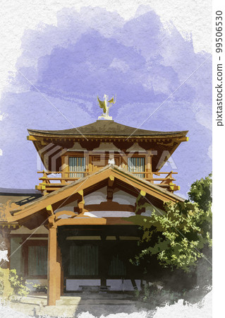 Watercolor style Heijokyo Ruins Historical Park Toin Garden Nara City, Nara Prefecture Watercolor style Heijokyo Ruins Historical Park Toin Garden Nara City, Nara Prefecture 99506530