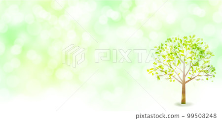 New green leaf sky background 99508248