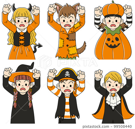 Child Halloween costume outline Child Halloween costume outline 99508440
