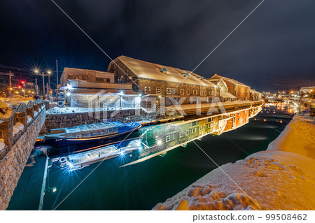 Hokkaido Otaru Snow Light Path Ice Candle Winter Canal Event Night Hokkaido Otaru Snow Light Path Ice Candle Winter Canal Event Night 99508462