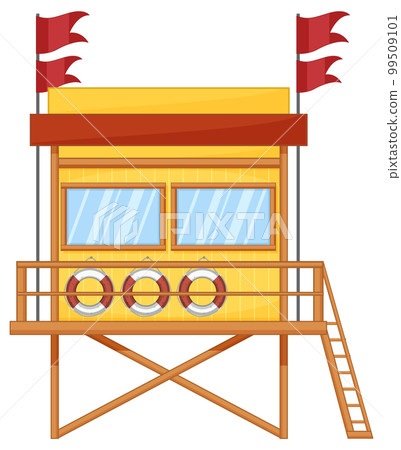 Lifeguard Tower Cartoon Style Lifeguard Tower Cartoon Style 99509101