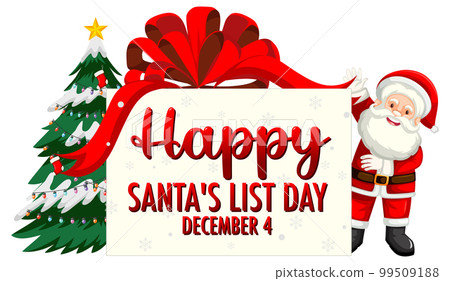 Happy Santa's List Day banner design Happy Santa's List Day banner design 99509188