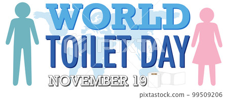 World toilet day text design World toilet day text design 99509206