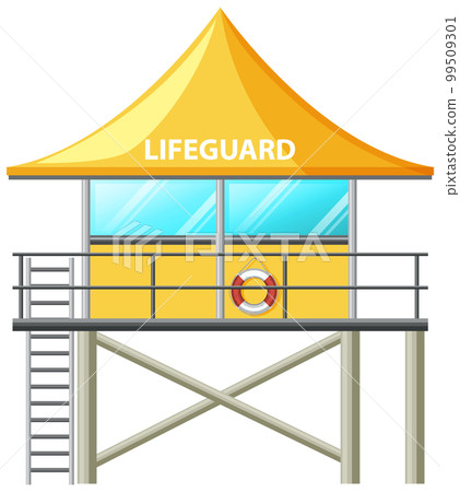 Lifeguard Tower Cartoon Style 99509301