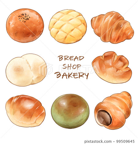 Bread illustration set 99509645