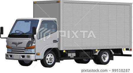 原始 2 噸小貨車貨車，長車身剪裁圖像插圖 99510287