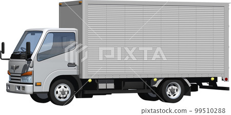 原始 2 噸小貨車貨車,長車身剪裁圖像插圖 原始 2 噸小貨車貨車,長車身剪裁圖像插圖 99510288