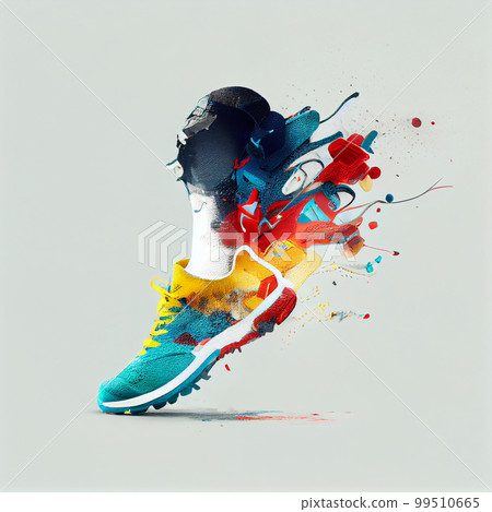 beautiful running person shoes in action beautiful running person shoes in action 99510665