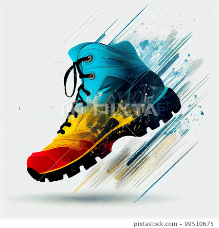 beautiful hiking person shoes in action 99510675