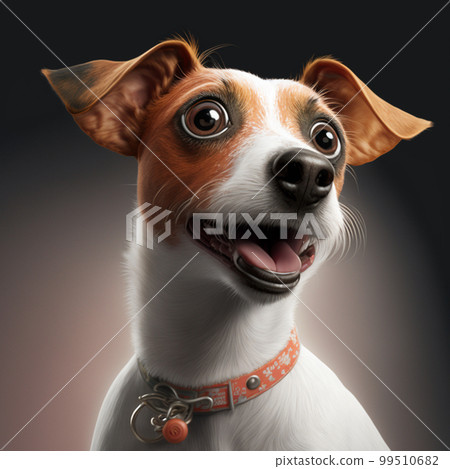 Cute funny shocked jack russell terrier Cute funny shocked jack russell terrier 99510682