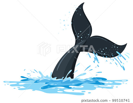 A tail of a whale in the water 99510741