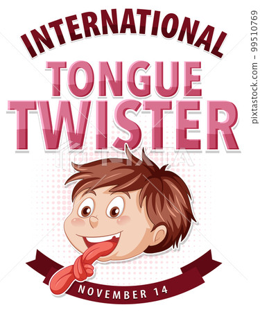 International tongue twister day logo design International tongue twister day logo design 99510769