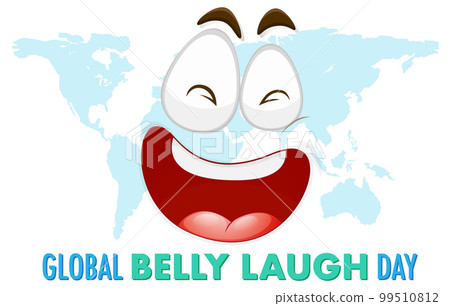 Global belly laugh day logo banner 99510812
