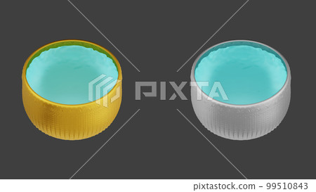 element of gold and silver bowl with water thai culture from image traced 3d. songkran festival thailand travel. element of gold and silver bowl with water thai culture from image traced 3d. songkran festival thailand travel. 99510843