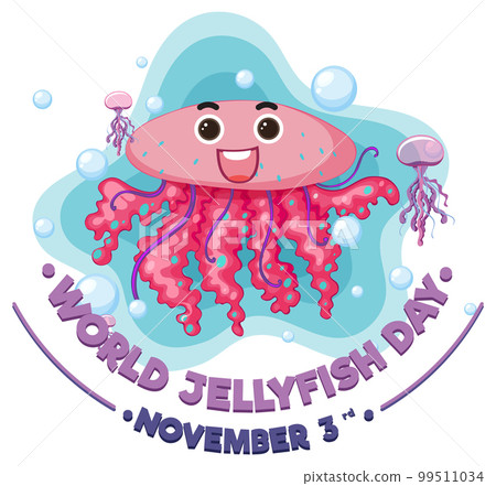World Jellyfish Day Logo Design 99511034