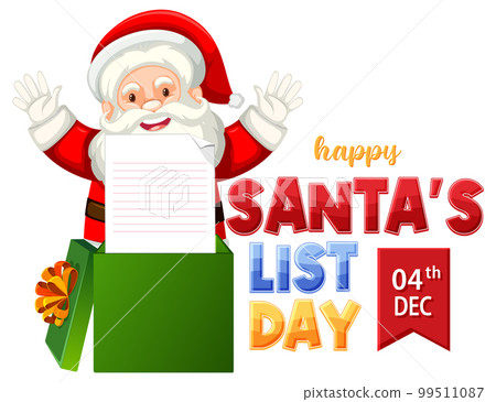 Happy Santa List Banner Design Happy Santa List Banner Design 99511087