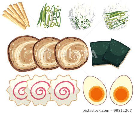 Japanese Ramen Noodles Ingredients 99511207