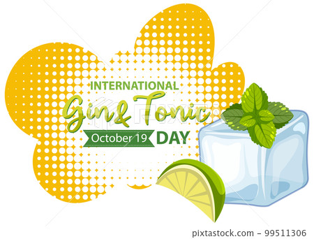 International gin and tonic day logo design 99511306